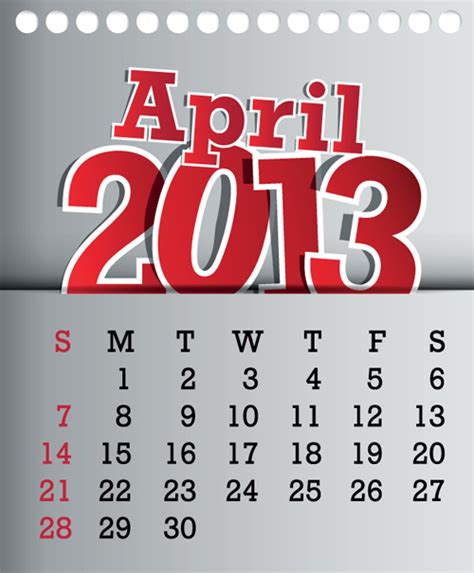 April 15 2013 Calendar