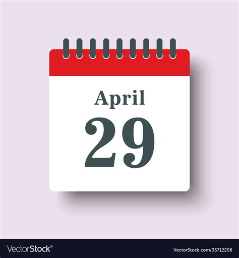 April 29th Calendar