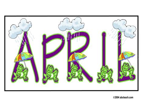 April Calendar Art