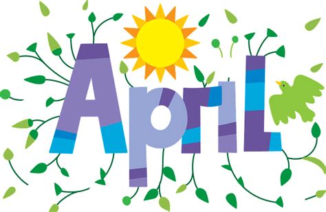 April Clipart Calendar