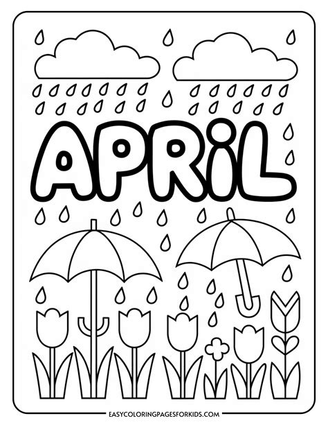 April Printable Coloring Pages