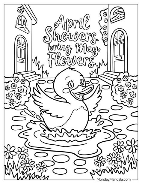 April Showers Coloring Pages