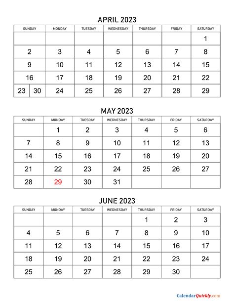 Printable April May June 2023 Calendar in 2021 Calendar printables