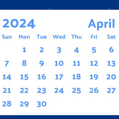 Aprili 2024 Calendar