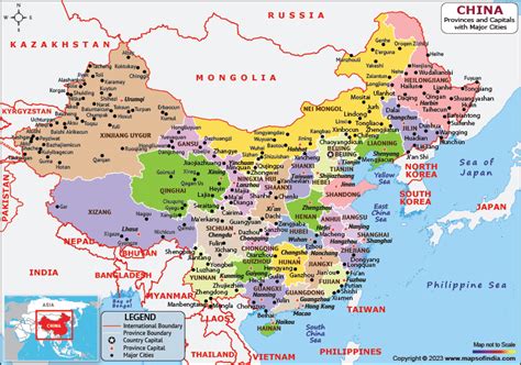 China Provincial Map, Map of China Provinces, China Maps 2018