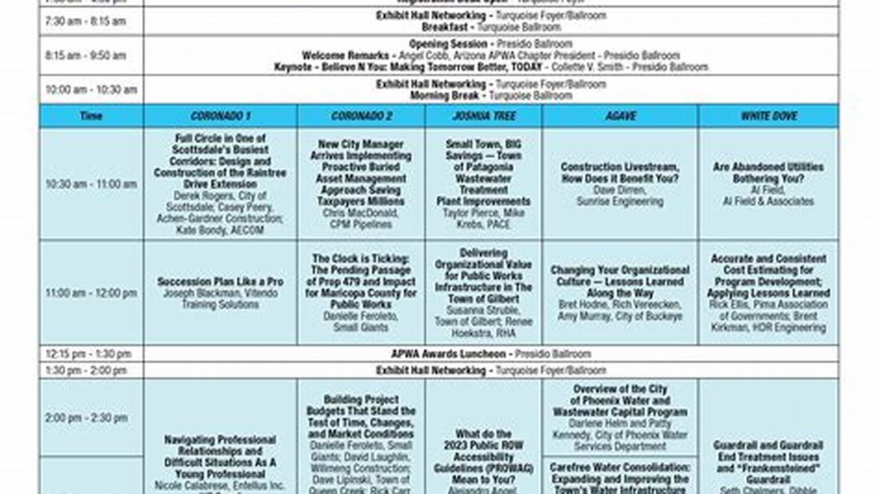 Apwa Conference 2024 Schedule