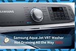 Aqua Jet Samsung Washer Will Not Spin