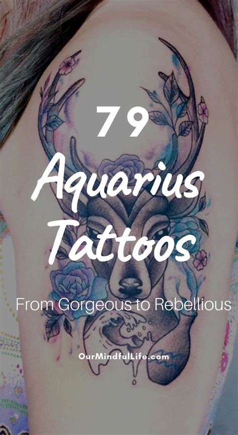 Aquarius Flower Tattoo
