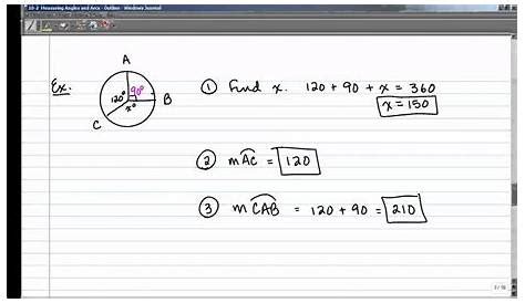Arc And Angle Measures Worksheet