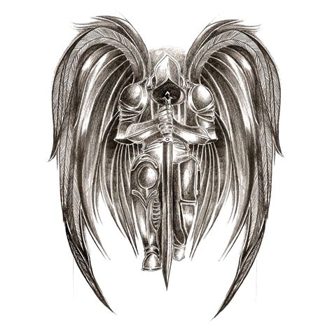 Arch angel Black and grey tattoos, Archangel tattoo