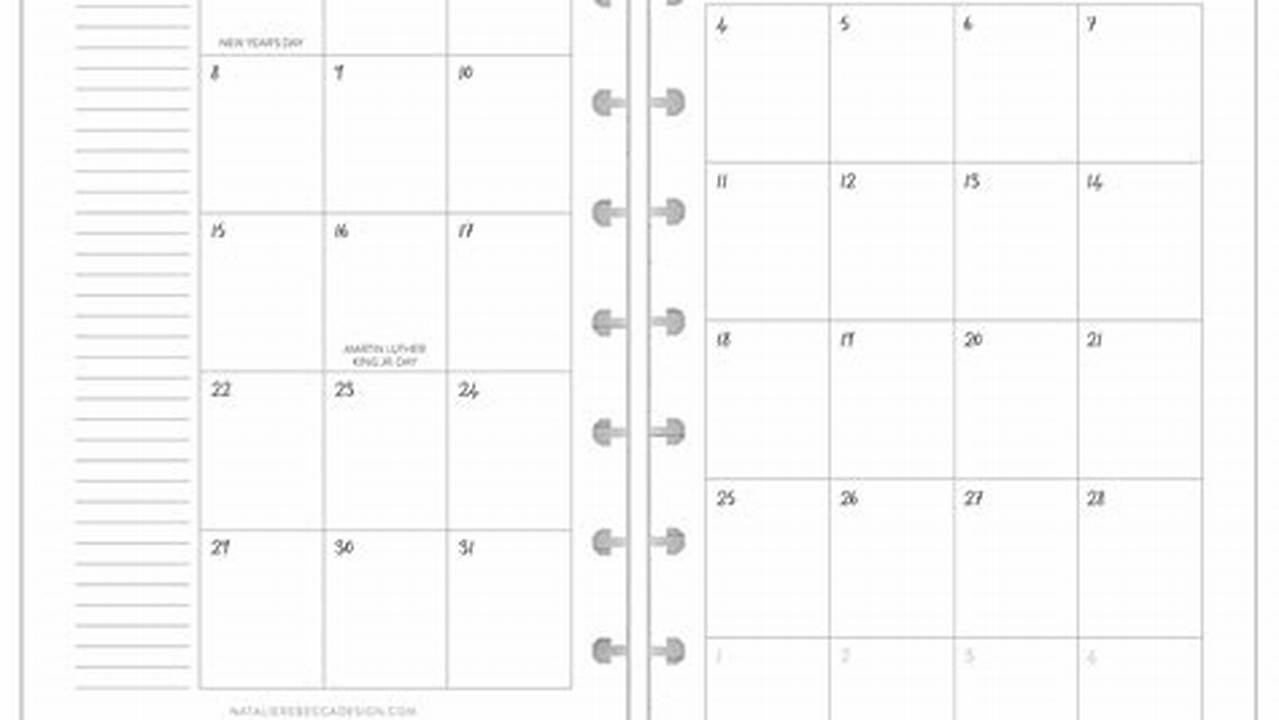 Arc System Calendar Refill 2025