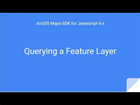 Arcgis Javascript Query Feature Layer