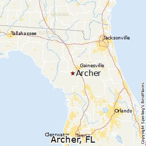 Archer FL Zip Code Map