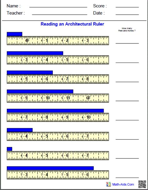 Architect Scale Worksheet