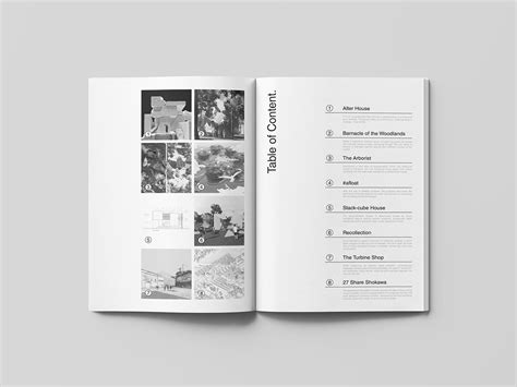 Architecture Portfolio Table Of Contents