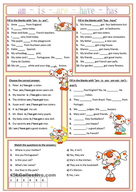 Are And Is Worksheet
