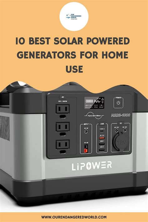 Are There Solar Powered Generators For Home Use