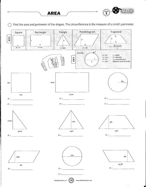 Area And Perimeter And Volume Worksheets