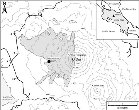 Arenal Volcano National Park Map costa rica • mappery