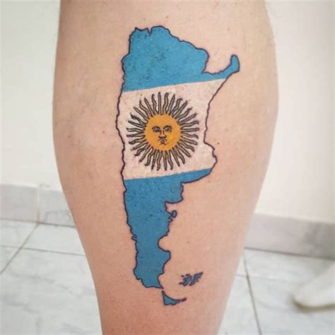 Show your patriotism with an Argentina flag tattoo