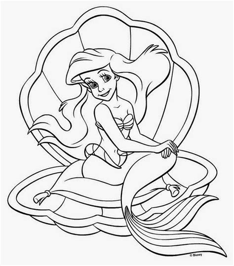 Ariel Free Printable Coloring Pages