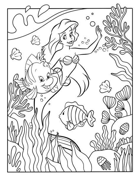 Ariel Disney Princess Coloring Pages Printable