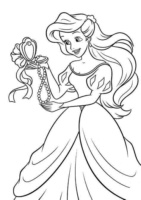 Ariel Little Mermaid Coloring Pages Printables