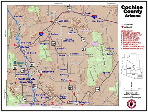 Map of Cochise County Arizona Territory Barry Lawrence Ruderman