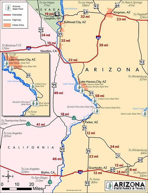 Colorado River Map Arizona State Parks