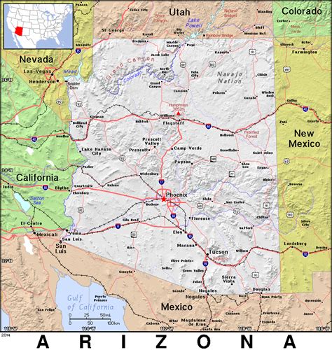 Arizona Cities And Towns Map Map Of Eastern Europe