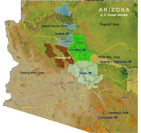 Arizona National Parks Map Pdf