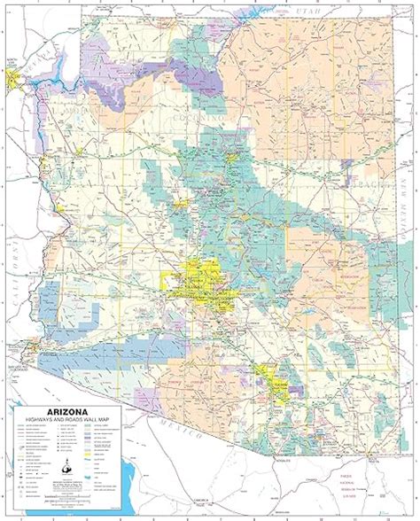 Arizona Map With Milepost Markers Cape May County Map