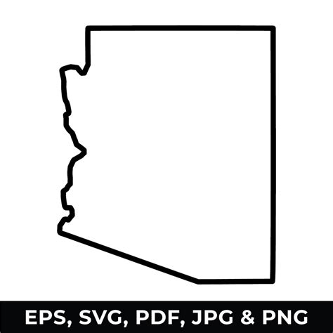Unleashing The Beauty Of Arizona: Discover The Enchanting State Outline Svg Designs!