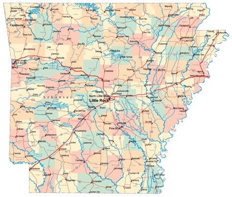 Arkansas Map Of Cities And Towns