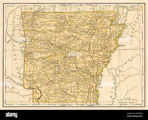 Arkansas Historical Vintage State Map Map of arkansas, Poster prints