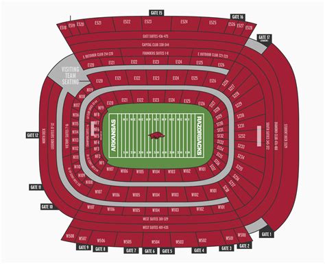 Arkansas Razorbacks Football Seating Chart