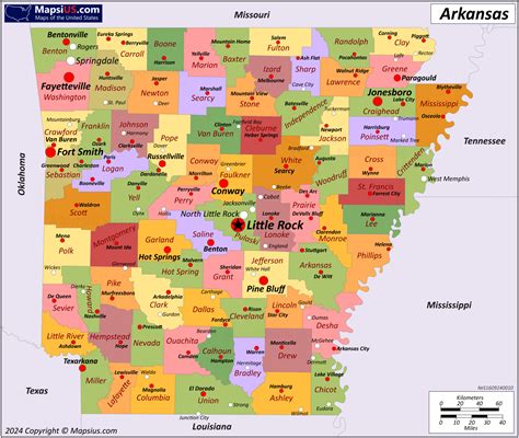 Printable Map of State Map of Arkansas, State Map Free Printable Maps