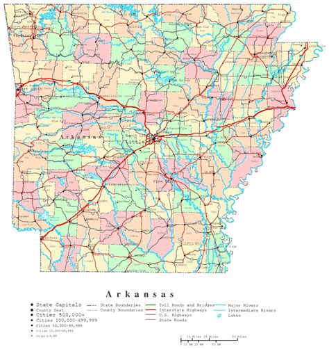 Map Of Arkansas Cities Map Of The World