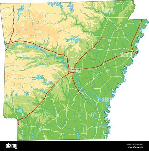 Relief Map stock vector. Illustration of arkansas 173468979