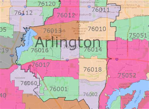 Arlington Texas Zip Code Map