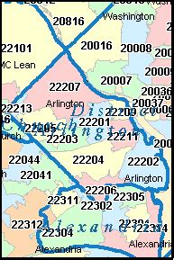 Arlington Va Zip Code Map Maping Resources