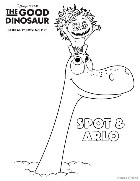 Arlo Dinosaur Coloring Pages