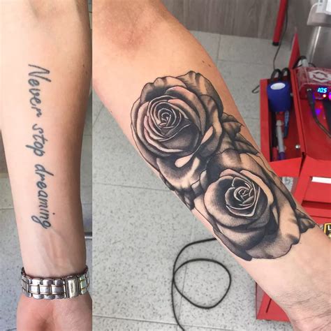 Cover up tattoo on forearm by EddyLou Body tattoos, Arm