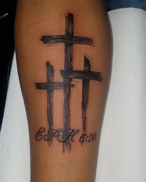 Crosses Tattoos On Forearm