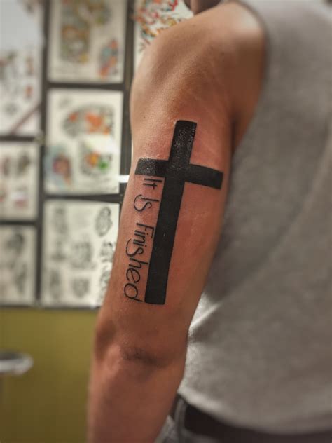 Upper Arm Half Sleeve Cross Tattoos For Men Best Tattoo