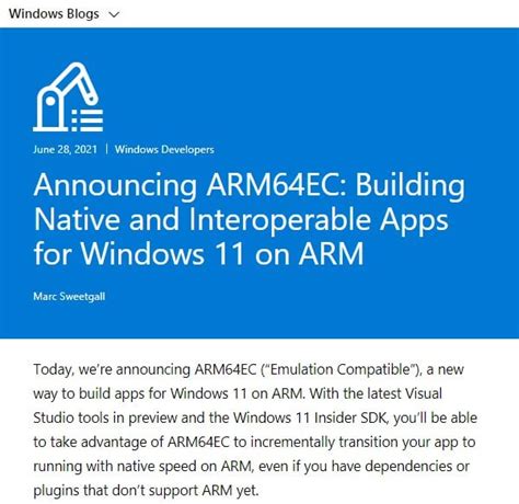 Arm64EC brings full Windows 11 ARM support