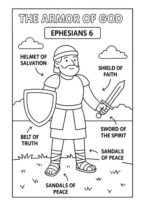 Armor Of God Coloring Pages