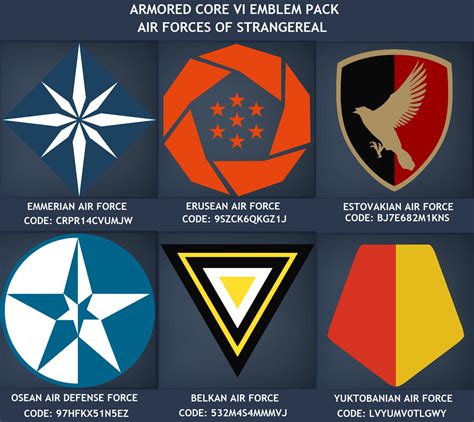 Armored Core 6 Emblems Codes