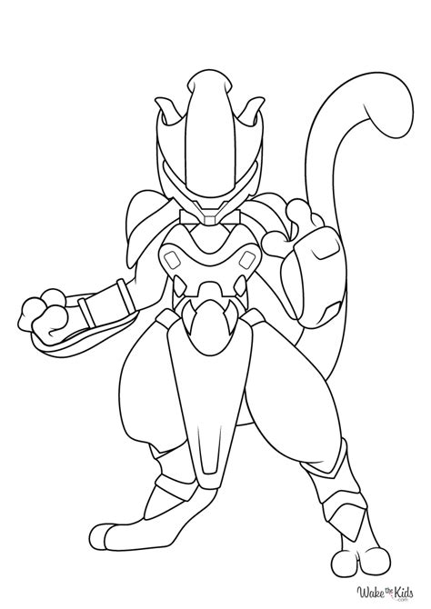 Armored Mewtwo Coloring Page