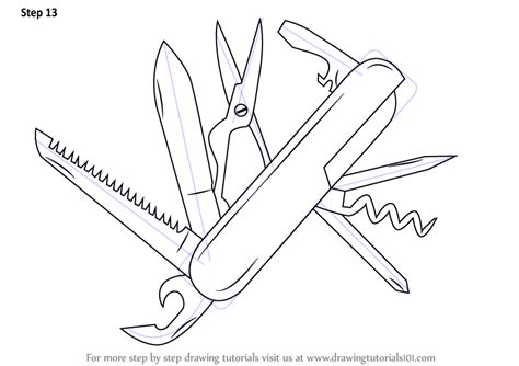 Army Knife Drawing